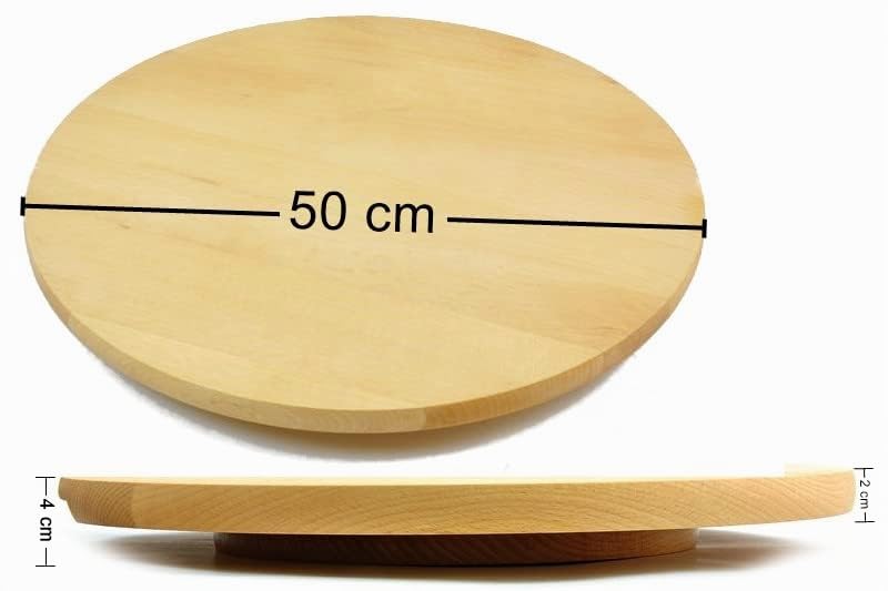 Tabla giratoria Lazy Susan redonda. Circular de madera giratoria. Para servir pizza de 50 cm.