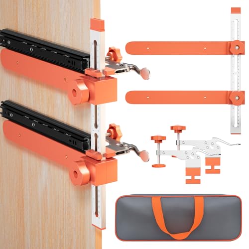 Pesipers 2.0 Adjustable Drawer Slide Jig With Toggle Clamp & Magnetic Arm Precision Cabinet Drawer Jig Tool With Laser-Engraved Dual-Scale Mark For Mounting Drawer Slide Providing Easy Installation