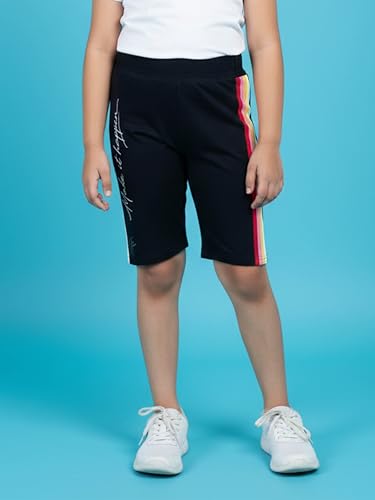 Image of KiddoPanti Girls Knee Length Cycling Shorts Pack of 2