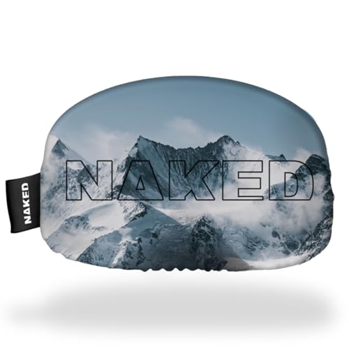 NAKED Optics Skibrillenschutz Überzug, Mikrofaser Schutzhülle Skibrille, Goggle Cover, Kratzschutz Skibrillen Schutzhülle, Goggle Sock, Unisize, Kompatibel für alle Schibrillen (Snow)