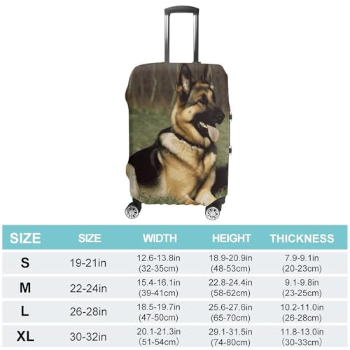 German Shepherd Dog Printed Luggage Cover Protector, Fits 18-32 Inch Luggage2