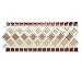 Collections Etc. Tile Borders Peel and Stick Backsplash, Removable Backsplash for Kitchen, Bathroom, Set of 8, Brown Multi