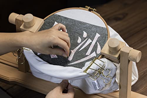 Image of Ebherys 4PCS a Set Beech Wood Embroidery Hoops Set by 6 Inch to 9 Inch Circle Round Hand Embroidery Hoops for DIY Hand Emboridery Kits, Cross Stitch Hoops (6-9 Inches)