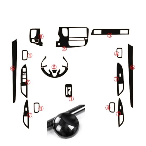 Autocollant carbone Mitsubishi Outlander 2012-2016 pour poignée intérieure