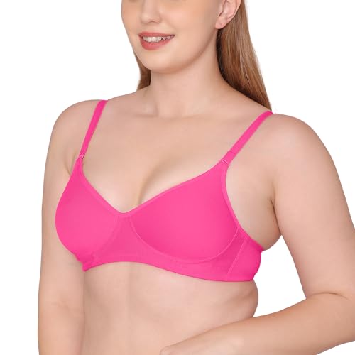 Image of Tweens - Medium Padded Cotton Rich Bra - Full Coverage, Seamless, Multiway Straps, Wirefree Everyday T-Shirt Bra (Pack of 2)