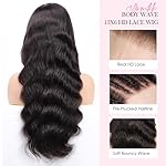 28 Inch 13x6 HD Lace Front Wigs Human Hair Pre Plucked Bleached Knots 180 Density Body Wave Human Hair Wigs For Women Soft Lace Frontal Wig With Baby Hair - Image 3