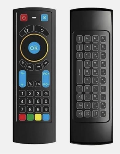 Smart-Fernbedienung, speziell kompatibel mit Amazon Fire TV Stick, Mini-Tastatur und IR-Lernfunktion, funktioniert mit Android-TV-Box, Windows, Himbeere