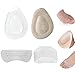 Set da 4 pezzi Sottopiede in morbido gel sull'avampiede, Gel Metatarsal Pads, 4D Silicone Cuscino Tallone Pad, Adatto Calli, Vesciche e Alleviare il Dolore Metatarsalgico, Scarpe Non Seguono il Piede