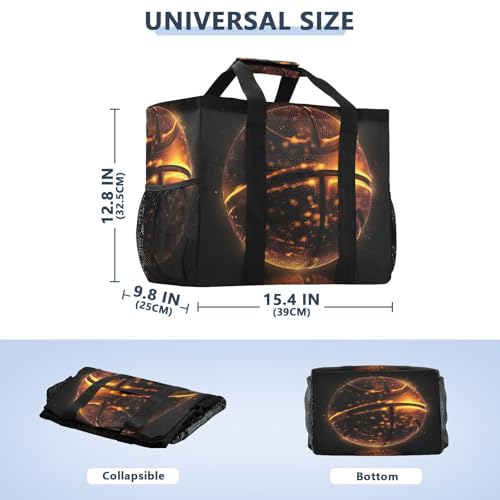 Nander Basketball Foldable Tote Bag Waterproof Sandproof Women Beach Bag Handbag Gym Bag Travel Shopping Bag2