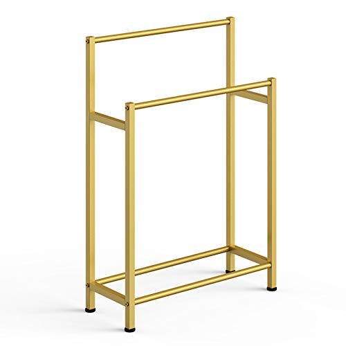 Porte-serviette doré élégant pour une salle de bain moderne