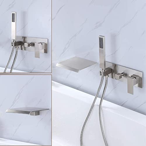 Robinetterie murale cascade or pour bain relaxant - 4