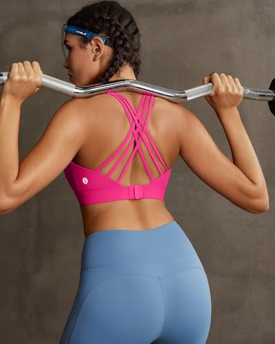 Image of RUNNING GIRL Sports Bras for Women,Crisscross Back High Impact Sports Bra with Hook Closure Workout Supportive Bra