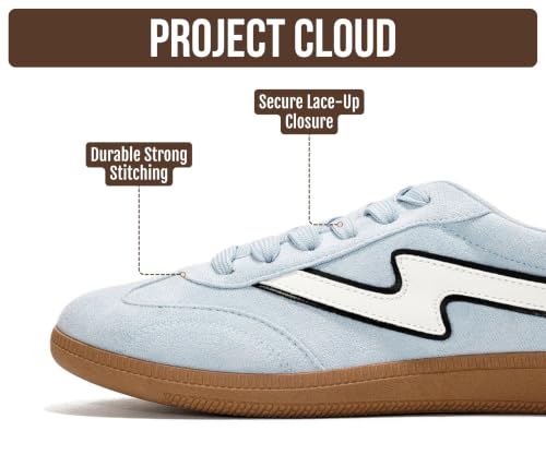 Image of Project Cloud Non-Slip Fashion Sneakers for Women, Lace-Up Shoes | Memory Foam Insole Trendy Womens Footwear - Comfortable Casual Womens Sneakers - Stylish Shoes Women Breathable Footwear