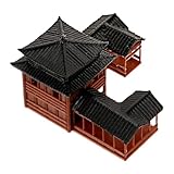 Artisanat artistique : fabriqué à la main avec précision pour mettre en valeur la beauté de l'architecture ancienne, adapté aux amateurs d'art, figurines de bonsaï, décoration de jardin japonaise