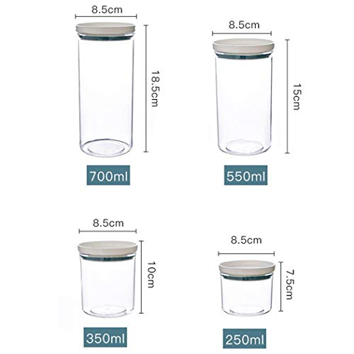 image for [4 Pack] WEIKI Sealed Jar Storage Tank Superimposed Grain Storage Tank