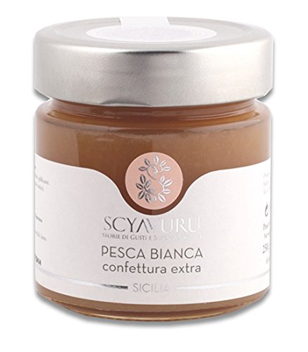 Scyavuru Sicilian White Peach Jam, 8.8 Ounce