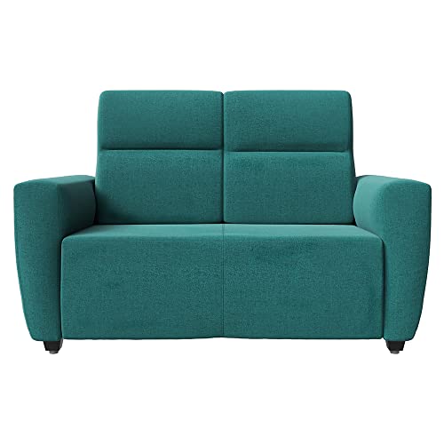Image of Wakefit Sofa Set | 3 Year Warranty | Sofa 4 Seater, 4 Seater Sofa for Living Room, Wooden Sofa Set, Sofa Set 2+1+1 Seater - Belize(Reflection : Aqua Blue)