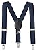 Sportoli Kids Baby Adjustable Elastic Solid, Striped, and Polka Dot Suspenders - Navy (26 Inch)
