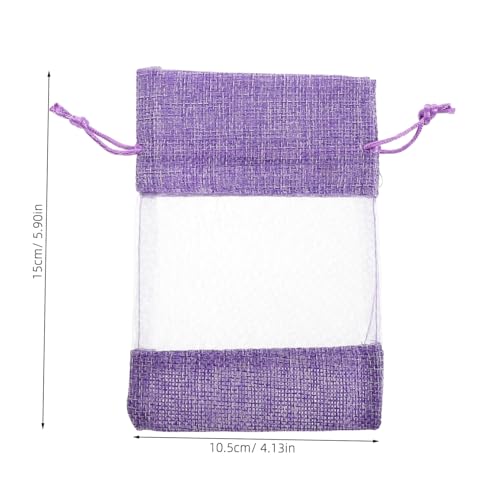 Bolsas de Saquitos Lavanda 10 piezas con cierre de cordón miniatura 2