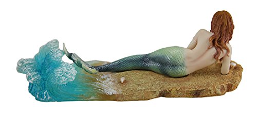 Estatua de resina Veronese Sirena en la playa 10.25x3.5x4.5 in miniatura 3