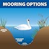 The Pond Guy Floating Swan Decoy Pair, Realistic Swimming Sculpture, Deterrent for Waterfowl like Geese, Ducks, & Wild Birds, For Pond, Lake, & Pool Use, Anchor with Weights or Lawn Decoration, 1 Pair