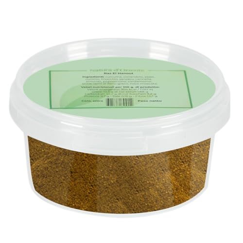NATURA D'ORIENTE - Ras El Hanout 150g | Spice del Marocco | Tagina | Confezionato in un barattolo ermetico salva aromi