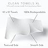 Clean-Skin-Club-Clean-Towels-XL-Worlds-1ST-Biodegradable-Face-Towel-Disposable-Makeup-Removing-Wipes-Dermatology-Tested-Approved-100-Organic-Cruelty-Free-Super-Soft-for-Sensitive-Skin-50-Count-Single- Clean Skin Club Clean Towels XLâ¢, 100% USDA Biobased Face Towel, Disposable Face Towelette, Makeup Remover Dry Wipes, Ultra Soft, 50 Ct, 1 Pack