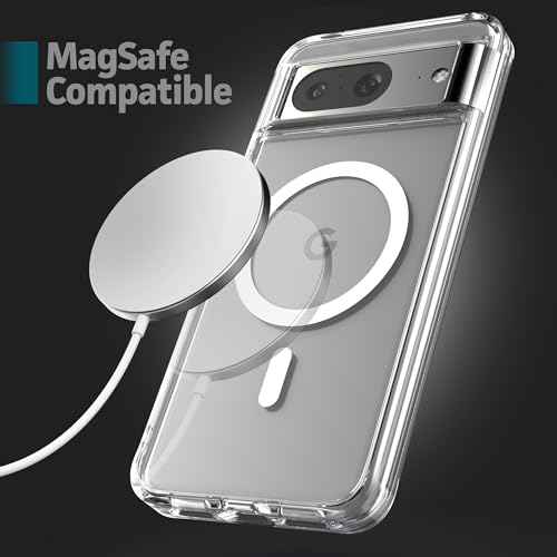 ENCASED Magnetic Case Designed for Google Pixel 8 - Compatible with MagSafe Charging & Accessories (Clear) - Thumbnail 2