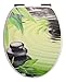 Produktbild Calmwaters® WC Sitz Motiv 3D Hologramm Wellnessoase mit doppelter Absenkautomatik, Fast-Fix-Befestigung aus Metall, universale O-Form, stabiler Holzkern Toilettendeckel, Toilettensitz oval, 26LP3467