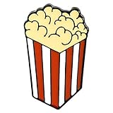 Flairs New York Foodies and Floral Theme Enamel Lapel Pin Brooch Badge (Pack of 1 Pin, Popcorn)