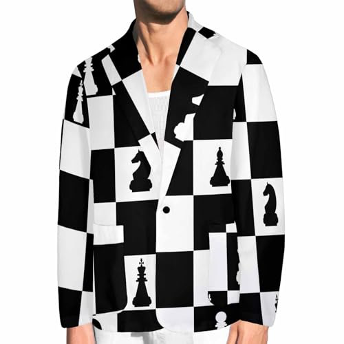 Men Blazer Jacket Au-Tumn Plaid Textiles Men's Casual Blazer Slim Fit Suit Jackets One Button Light Sport Coat