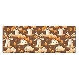 Matériau de haute qualité : le tapis de souris BROLEO Windmill at Dusk utilise un coussinet en caoutchouc de 3 mm au fond, qui peut être utilisé pendant une longue période dans la vie quotidienne sans déformation et peut maintenir un bon sens d'utilisation.