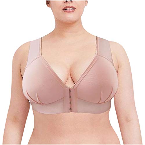 Xiloccer 2021 Sexy Push up Bra, Sports Bra for Large Bust, Best Full Coverage Bra, Strapless Sports Bra, Bra Sale Online, Front Zip Bra, Girls in Sports Bras, Lace Underwire Bra, 3X-Large, #007