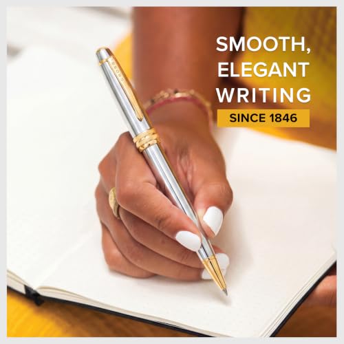 Image of Cross Bailey Medalist Refillable Ballpoint Pen - Medium Point, Black Ink, Smooth Writing, Presented in a Premium Gift Box