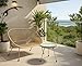 Kare Design Bank Acapulco Mono, Greige, Indoor und Outdoor Sitzbank für 2 Personen mit Rückenlehne, Gartenbank, Gartenmöbel, greiges Stahlgestell, 81x121x71 cm (HxBxT)