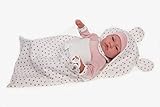 De muñeca cm. 40 Antonio Juan aj3372 – Nacida Saco muñeca Realista, Color Rosa