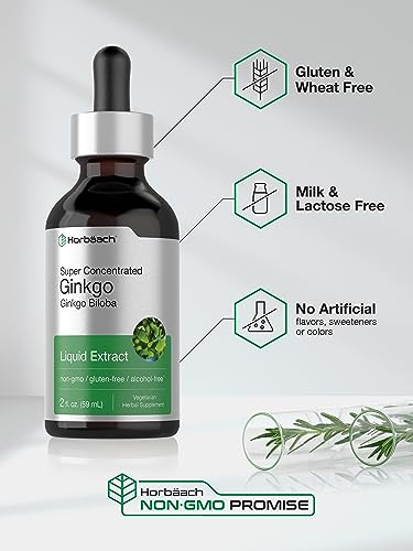 Horbäach CL40360 Ginkgo Biloba Extract Liquid 2 Fl Oz | Alcohol-Free Herb Supplement thumb #4