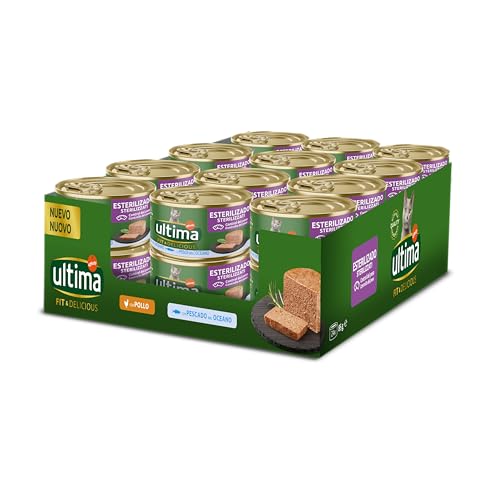 {Comida Humeda para Gatos Bebes Comida para Gatos Ultima Fit & Delicious Comida Húmeda para Gatos - Mousse con Pescado del Océano: 24 latas de 85g