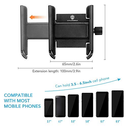 DECDEAL Suporte de telefone móvel para bicicleta em liga de alumínio com rotação de 360 ° ajustável