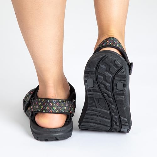 GreaterGood Walking Paws River Sandals Lightweight EVA Adjustable Water Shoes Textured Insole Animal Print Design for Women Ladies4