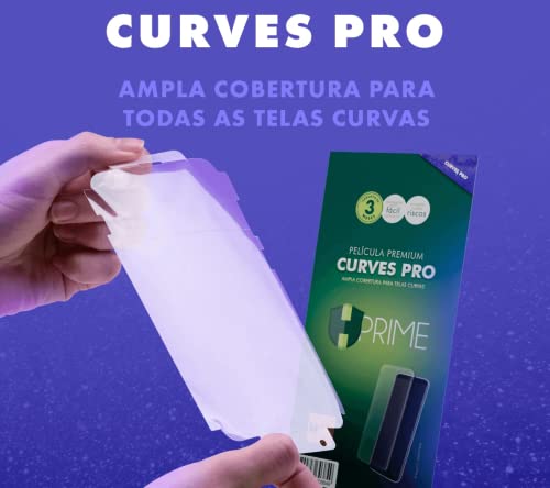 HPRIME Curves PRO - Pelicula Frontal, Compativel Samsung Galaxy S22 Ultra, Transparente