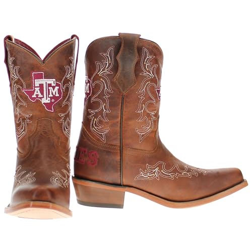 Vaccari Girls Amelia Genuine Leather Snip Toe Officially Licensed NCAA League Toddler/Kids Boots2