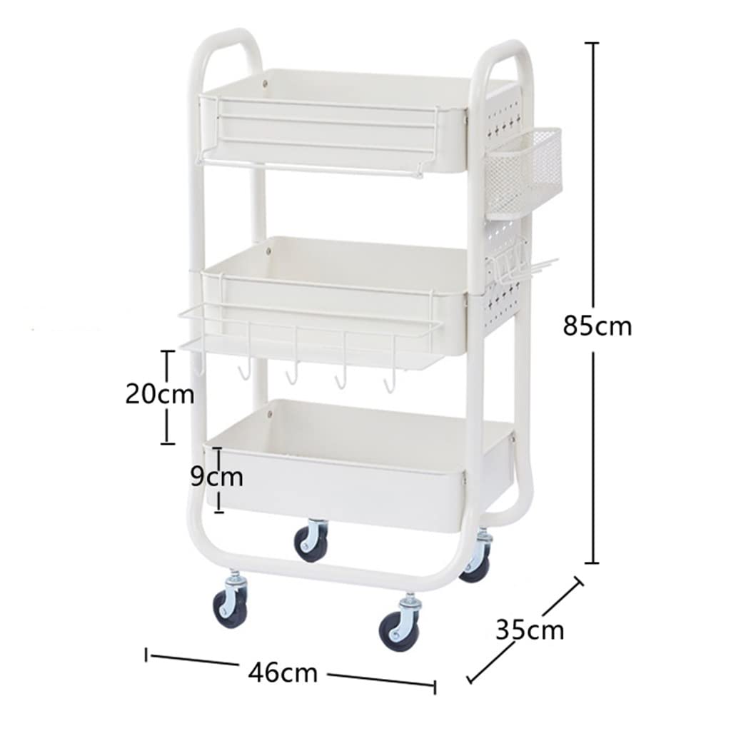 Carrito rodante resistente con cestas extraíbles y HooVersátil Stopara el hogar, oficina, aula, cocina y suministros de manualidades