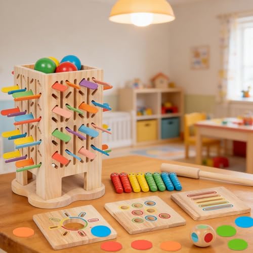 Jeu de baguettes chinoises en bois pour améliorer la coordination visuelle - 3