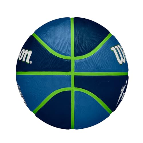 Wilson WNBA Team Tribute Basketball, Mit Präzisionskanälen für außergewöhnlichen Grip, Vielseitige Oberfläche, Team: Minnesota Lynx, Farbe: Royal, Größe: 6