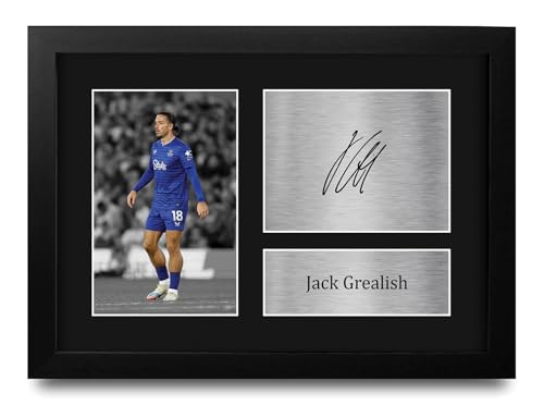 Cadre photo Jack Grealish pour décorer un salon de fan de football anglais