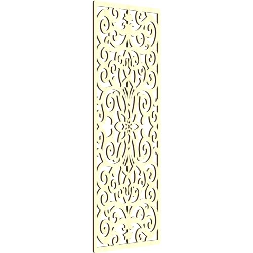 Image of Buel Decorative Pierced Fretwork Wood Wall Panels, 25 3 /8 inchW x 64 3 /8 inchH x 3 /8 inchT, Alder