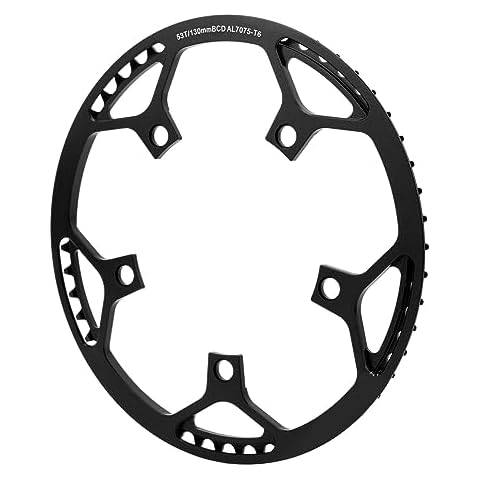 Chainwheel, Protective Aluminum Alloy Compact 53T Fadeless Folding Chainring Cover