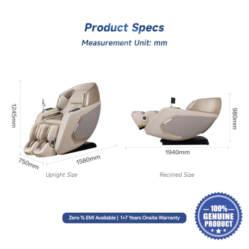 Image of ROTAI R-NEXA 4D Robotic Massage Chair with Rovo Walking Technology | Dual-Core Synergy System | Bi-Stretch Deep Stretching | 38-Airbag Full Body Air Compression Massage Chair (Beige)