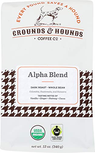 Grounds & Hounds, Coffee Gandh Alpha Blendwhole Bean Organic, 12
